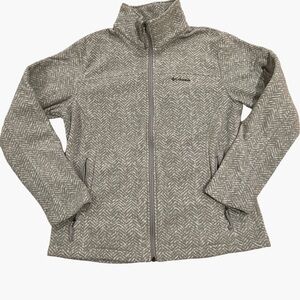 Columbia Gray fleece Herringbone Jacket